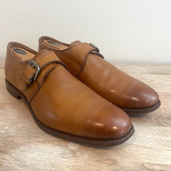Allen Edmonds Walnut Brown Monkstrap Leather Dress Shoes Men's Size 9.5 - Picture 2 of 11